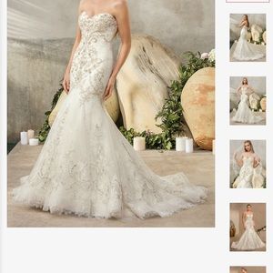 Lightly worn Casablanca wedding gown/dress size 4P but street wear size 0.